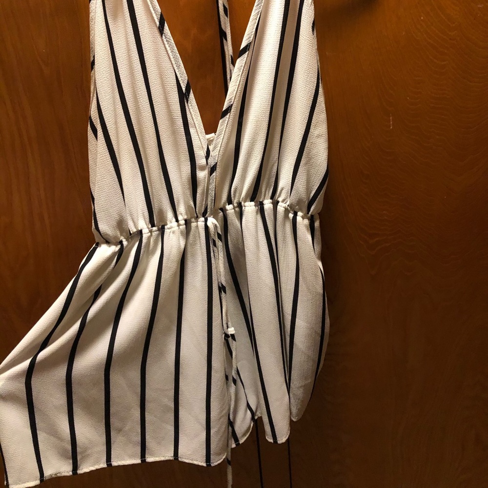 Black & White Stripped Romper
